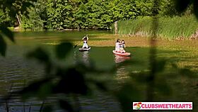 Three Juicy Shaved Teens Lick Pussy and Kiss at ClubSweethearts