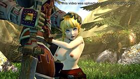 extreme ear fucking montage with massive tits bouncing wildly
