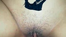 Tied up girlfriend sucks big cock while watching kinky videos