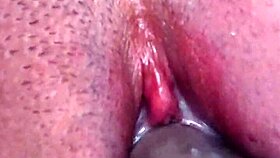 Asian babe's closeup pussy fuck ends in creampie