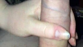 Man strokes his huge cock in close-up wank session trim clip