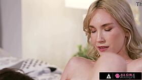 hey two girlfriends celebrate dance win with hot lesbian sex