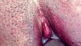 Asian babe's closeup pussy fuck ends in creampie