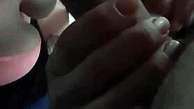 Hey hubby catches me porn watching, joins for outdoor tit jerk