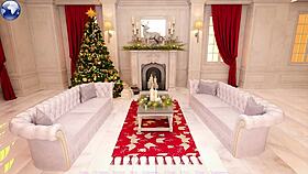 Bimbo blonde milf fuck doll sucks monster cock titty fucks rough in bikini