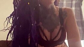 purple dreadlock latina submits emotionally to black master's rough pounding