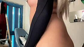 wanna see this sporty trans milk her load?