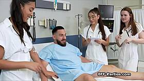 hospital staff group session gets playful inside