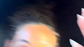 curly babe deepthroats monster cock in car