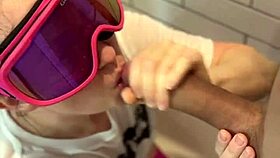 Dickflash Bathroom Adventure Part 2: Rough Shower Facial Cumshot