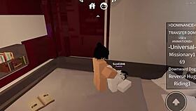 horny bitch gets fucked hard in roblox world