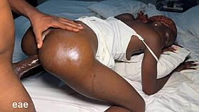 Slutty pornstar rides monster BBC doggystyle aggressively
