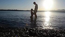 voyeurs watch beach couple as big ass wife gets pounded doggystyle