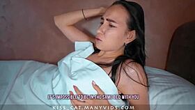 milf creampie fuck shared vacation bed