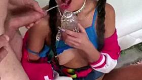 sasha tatcha craves bryan gozzling's brutal deepthroat gagging and rough doggy destruction