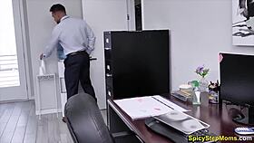 new boss nymph milf sex machine rocks my first office day! 🔥💦👔