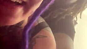 purple dreadlock latina submits emotionally to black master's rough pounding