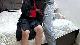 arabic beauty's juicy ass takes huge cock in bedroom creampie