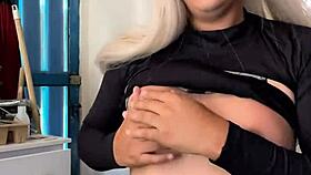 wanna see this sporty trans milk her load?
