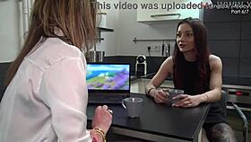 Angela and Melany's Intense Lesbian Play Leads to Cris Angelo Threesome Frenzy