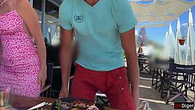 Swingers swap wives for rough couch fucking and cum swaps