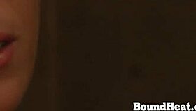 Horny Lesbian Slave Humps Legs to Mistress Orgasm