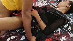 komal bhabhi sucks cock then gets fucked hard under outdoor stairs