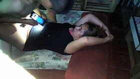 filming my latina girlfriend suck cock then missionary pound