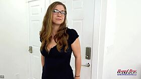 busty brunette kay lee deepthroats then gets pussy pounded hard