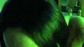 Brazilian brunette wife flashes natural tits and sucks wildly