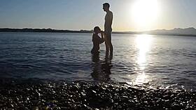 voyeurs watch beach couple as big ass wife gets pounded doggystyle