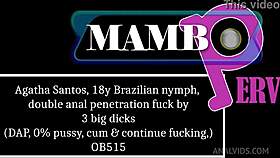 Agatha Santos Takes Double Anal from Three Monster Cocks!