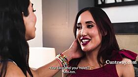 Big ass Jasmine Sherni wrecks Chloe's pretty cunt!