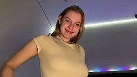 Teen Fingers Shaved Tight Pussy to Explosive Close-Up Squirting Gush