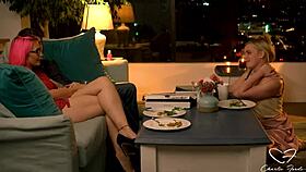 Fisting Charlie Forde's Dripping Pussy While Chasey Devil Watches Hungrily