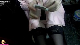 blonde student punished squirting dirty in garage