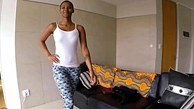 you won't believe this busty african babe taking rough pov missionary pounding at casting