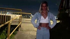 Wife meets stranger for hot amateur public fuck with intense rubbing and blowjob!