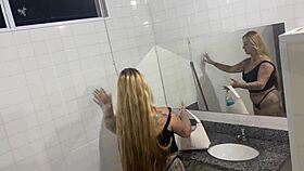 Blonde Brazilian Schoolgirl Masturbates Wet Pussy In Bathroom Hidden Cam During Graduation Party