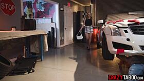 Anna Claire Clouds Facesits Mechanic Before Intense Pounding