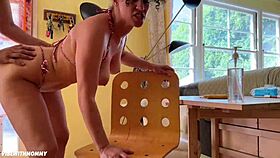 Horny milf seduces with fake cribs tour for wild pussy ride