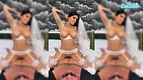 Hey bride, tattooed milf's wedding day cumshot on huge tits?