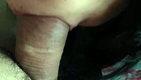 chinese wife exposes face for deep blowjob ending in mouth explosion