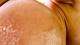 SAVANAH STORM THRUSTS GLASS DILDO DEEP IN TUB VIEW!