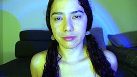 hi i'm elena home alone showing meaty pussy dirty talk