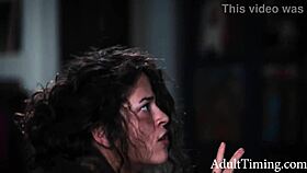 Homeless dumpster diver blackmails him into rough face fucking and condom creampie becoming wife