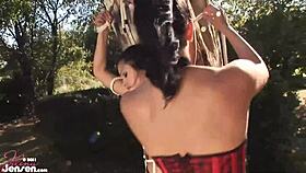 Jelena Jensen Teases Bound Aria Giovanni's Wet Pussy?