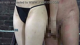 Japanese Mistress Mona Punishes Erect Masochist with Teasing Handjob Domination