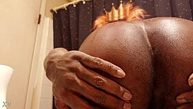 i worship this chocolate brunette's hairy asshole licking and spreading it deep