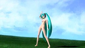 hatsune miku nude mod shows off big tits and ass